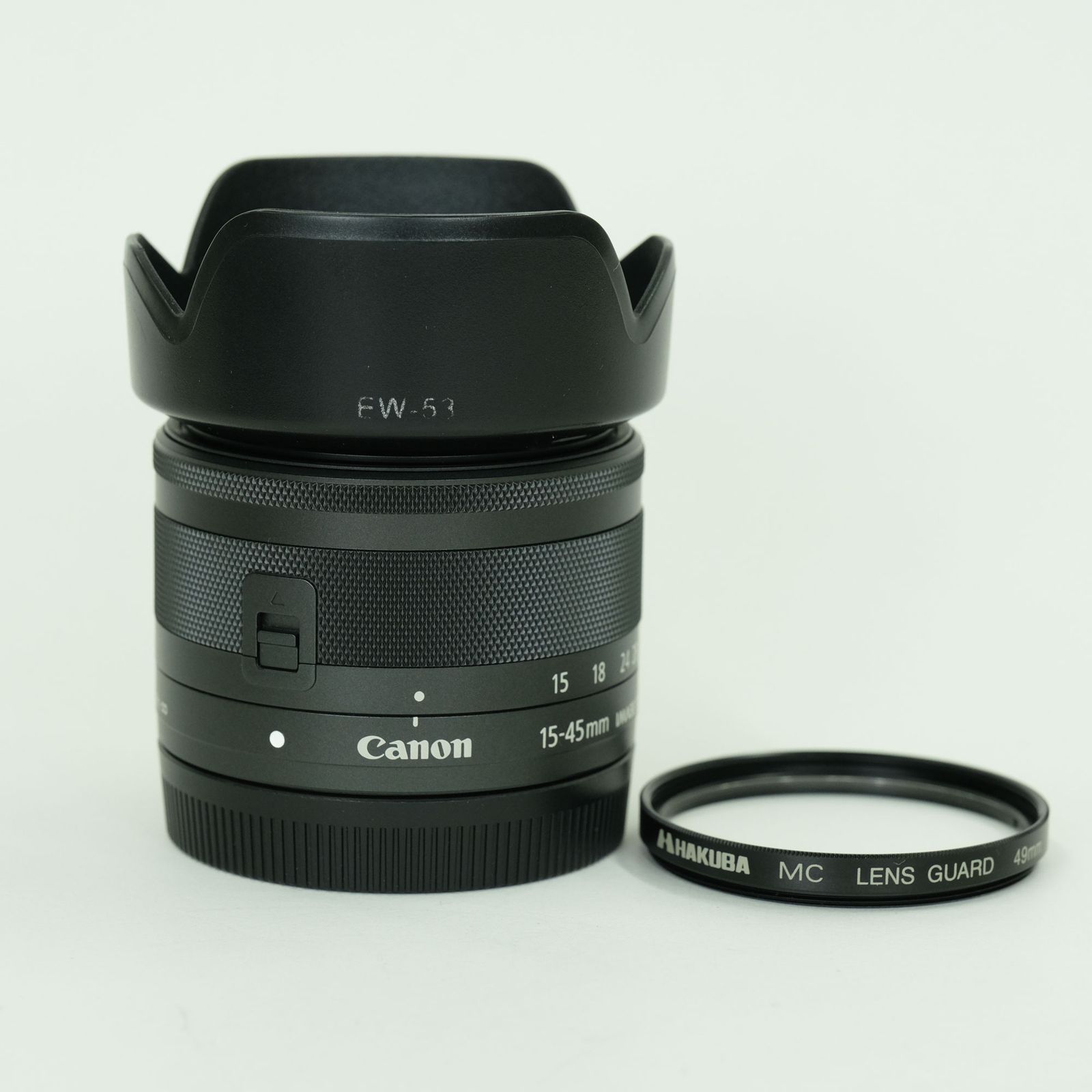 [美品 | フード・フィルター付] Canon EF-M15-45mm F3.5-6.3 IS STM [グラファイト] | Canon EF-Mマウント
