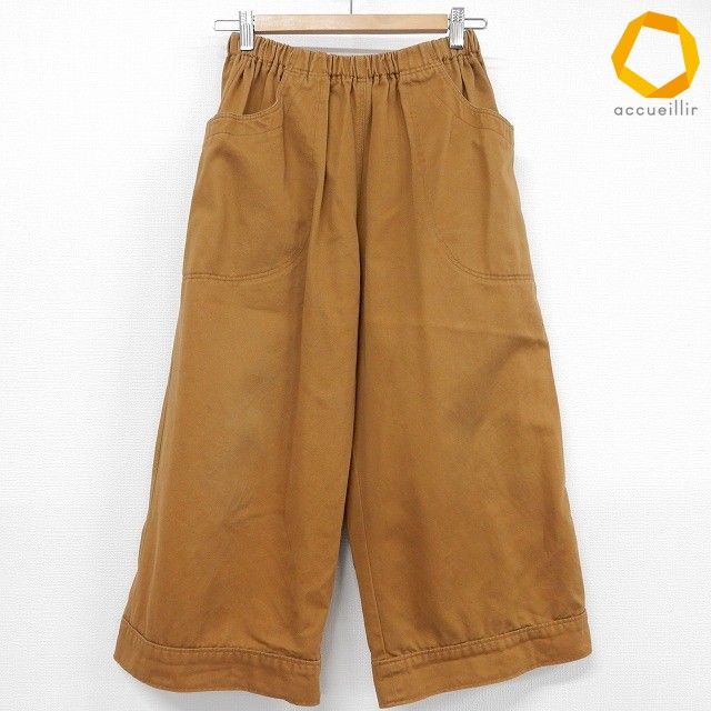 #anc バスコ BASCO Sen パンツ ワイド ギャザー コットン 茶系 レディース [1013227]