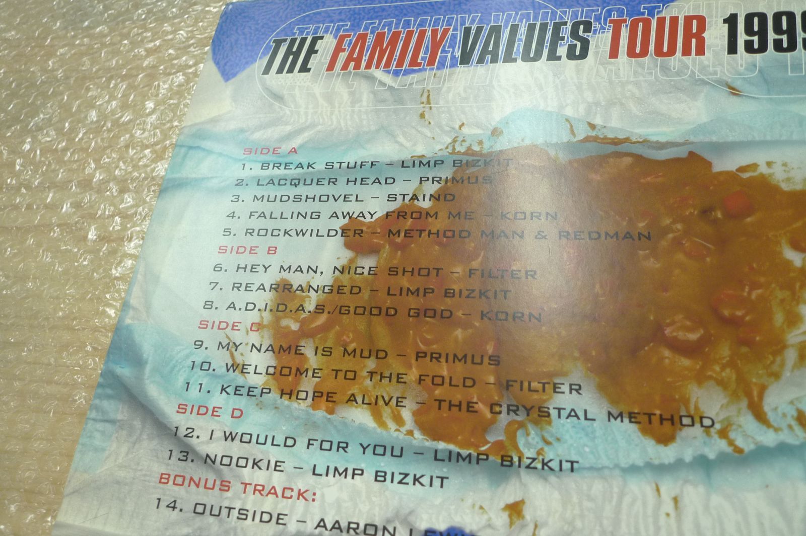 The Family Values Tour 1999 レコード LP lp the family values