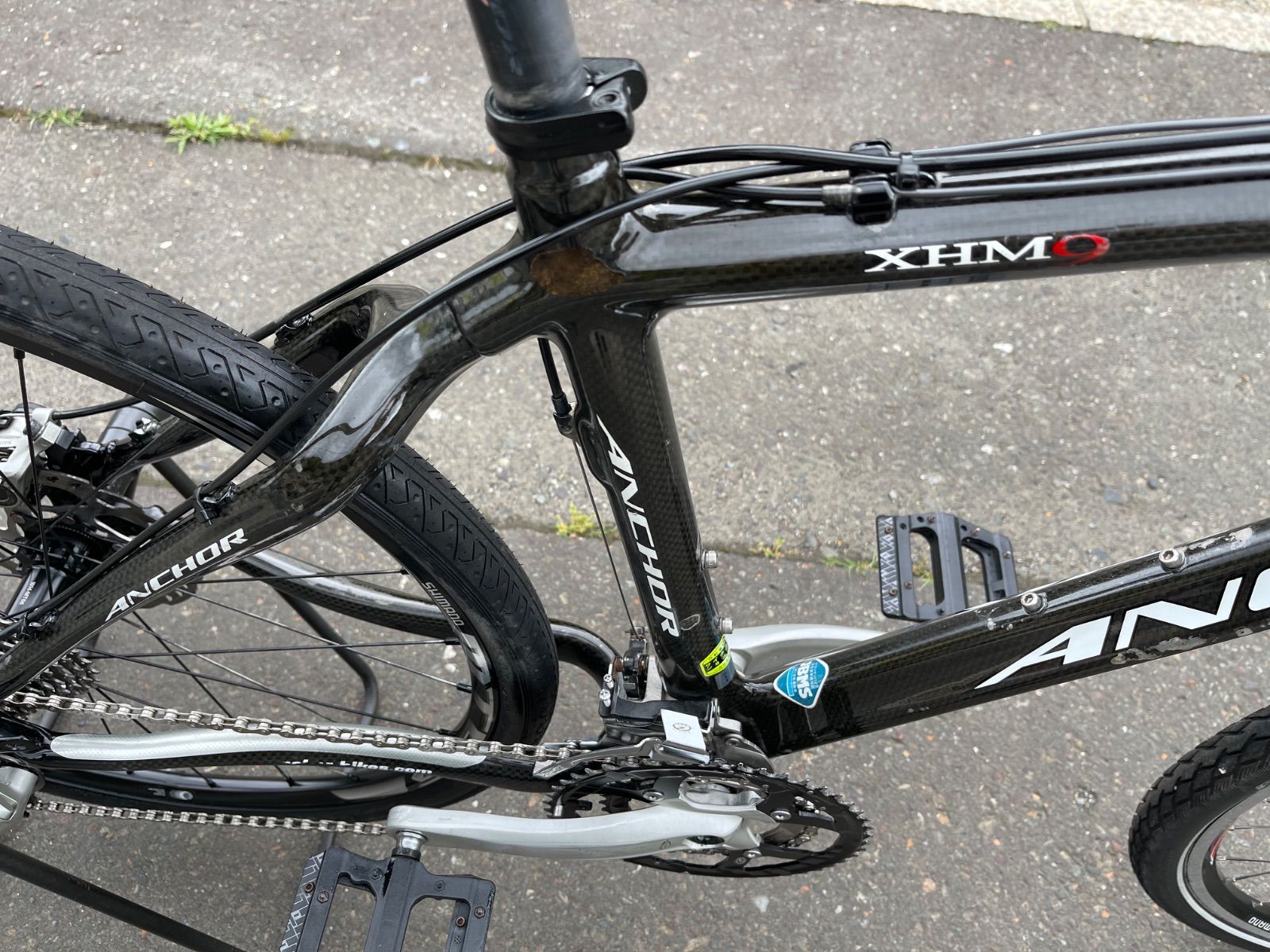 0401【即乘】送料無料 アンカー ANCHOR カーボン MTB XHM9 SHIMANO 2X9S 18速 26インチ anchor bikes