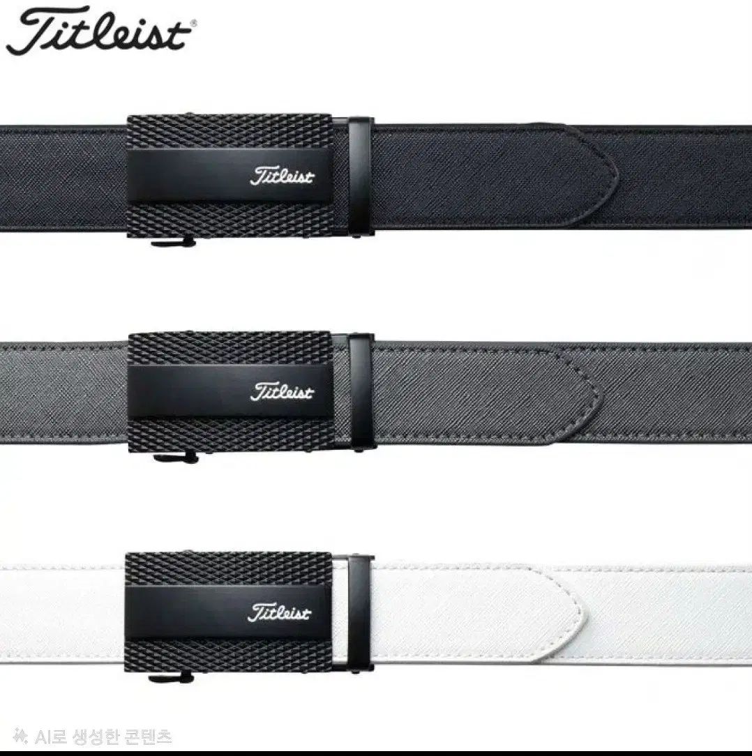 Titleist(タイトリスト) メンズ ゴルフ ベルト ブラック/グレー/白