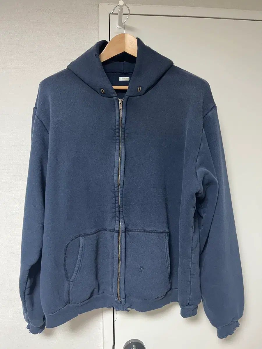アプレッセ 25aw ヴィンテージ フーデッドジップアップ Tシャツ ネイビー 4サイズ
