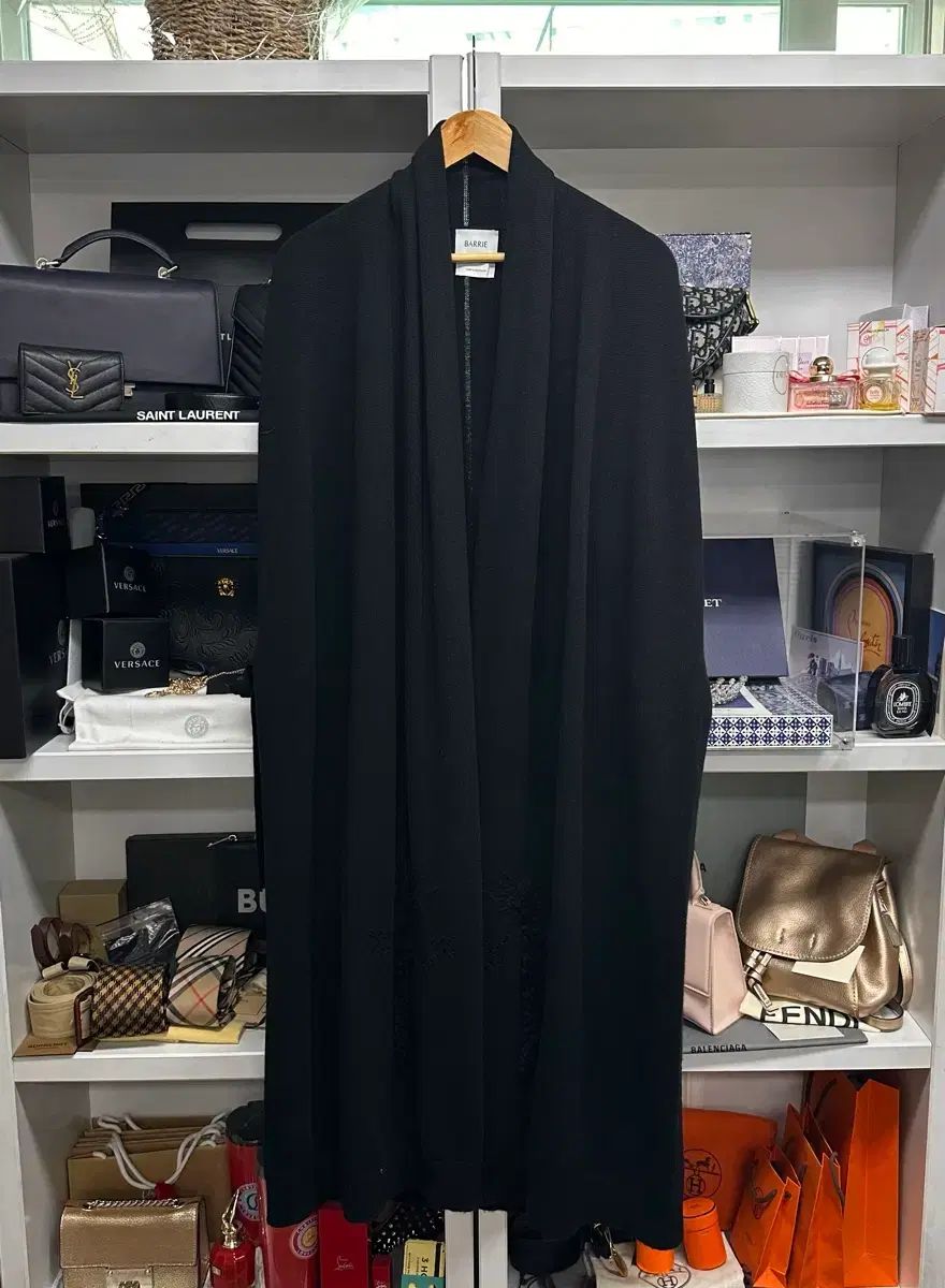 BARRIE ベリー カシミア100 ロング ショール カーディガン