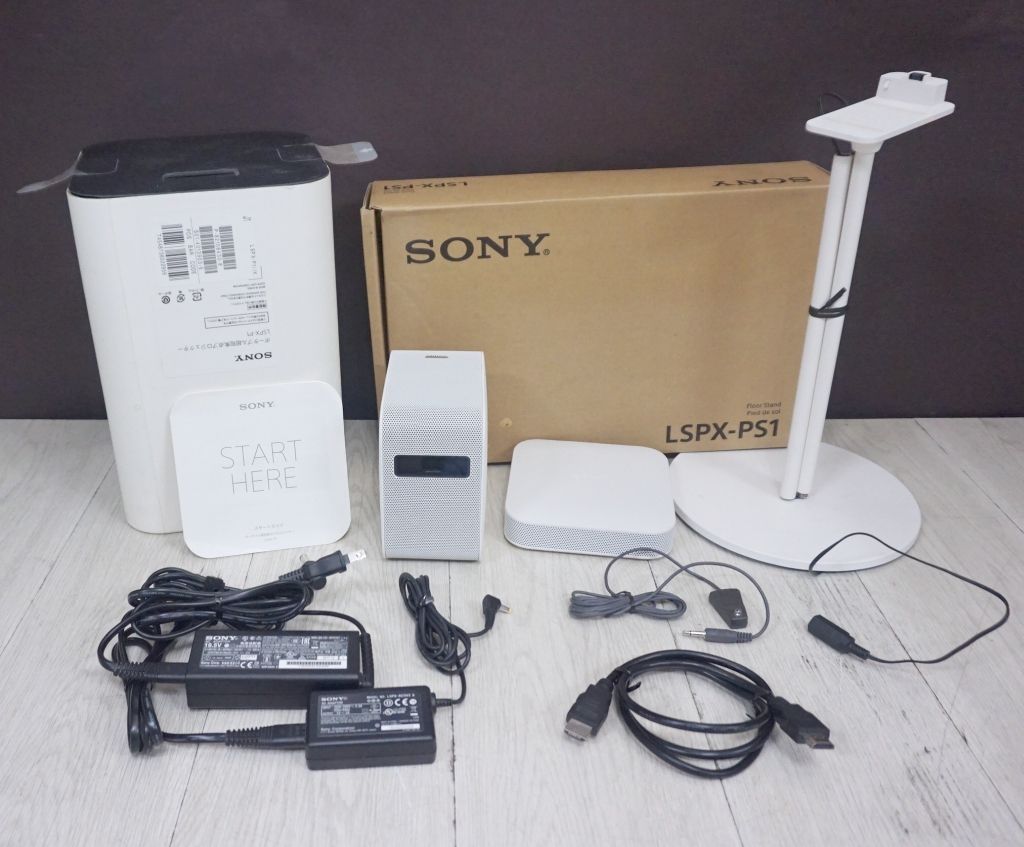 ソニー LSPX-P1 ポータブル超短焦点プロジェクター + 専用スタンド　LSPX-PS1