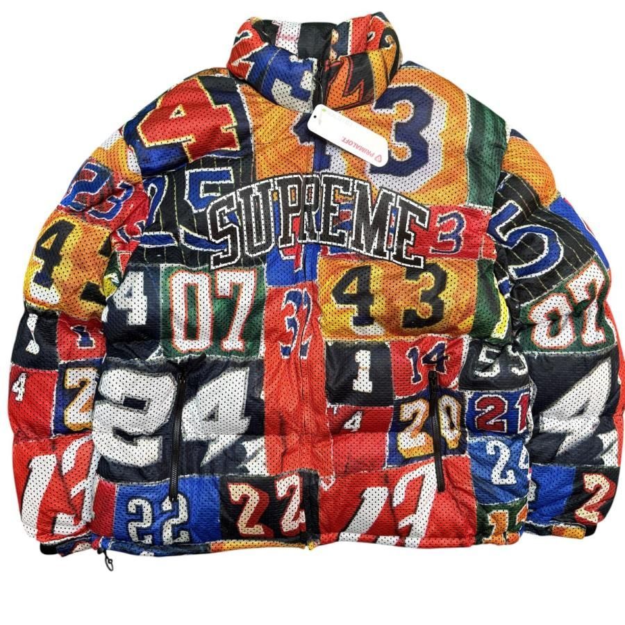 【希少】人気完売商品！サイズ【L】シュプリーム Supreme 23SS／ Mesh Jersey Puffer Jacket ／メッシュジャージ パファージャケット　8065000235205