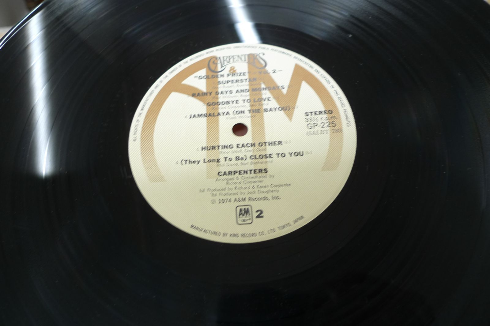 LPカーペンターズ Carpenters Golden Prize Vol.2 lp レコード 管理