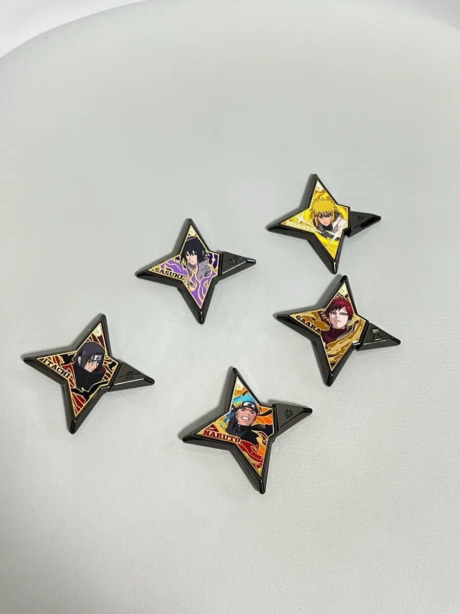 NARUTO -ナルト- 忍者風手裏剣マグネット 5個 まとめ イタチ、キアラ、うちは サスケ、湊 友希那