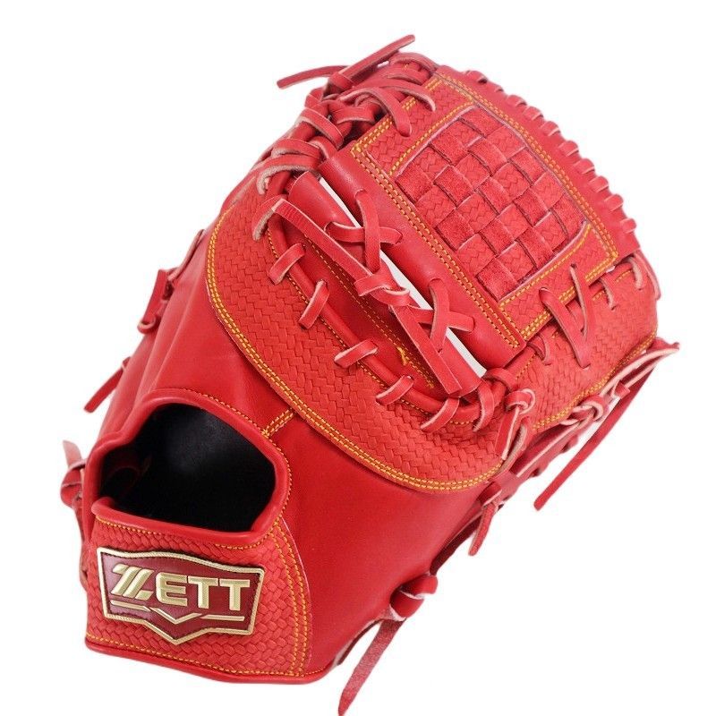 ZETT 赤 硬式野球グローブ 野球 ZETT 赤レザー 硬式グローブ