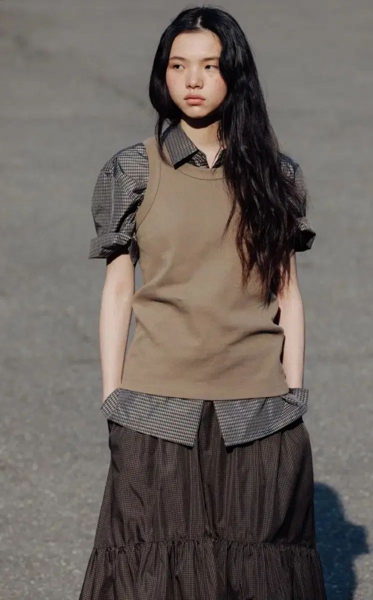 モノハ ギンガム CHECK ショート スリーブ シャツ