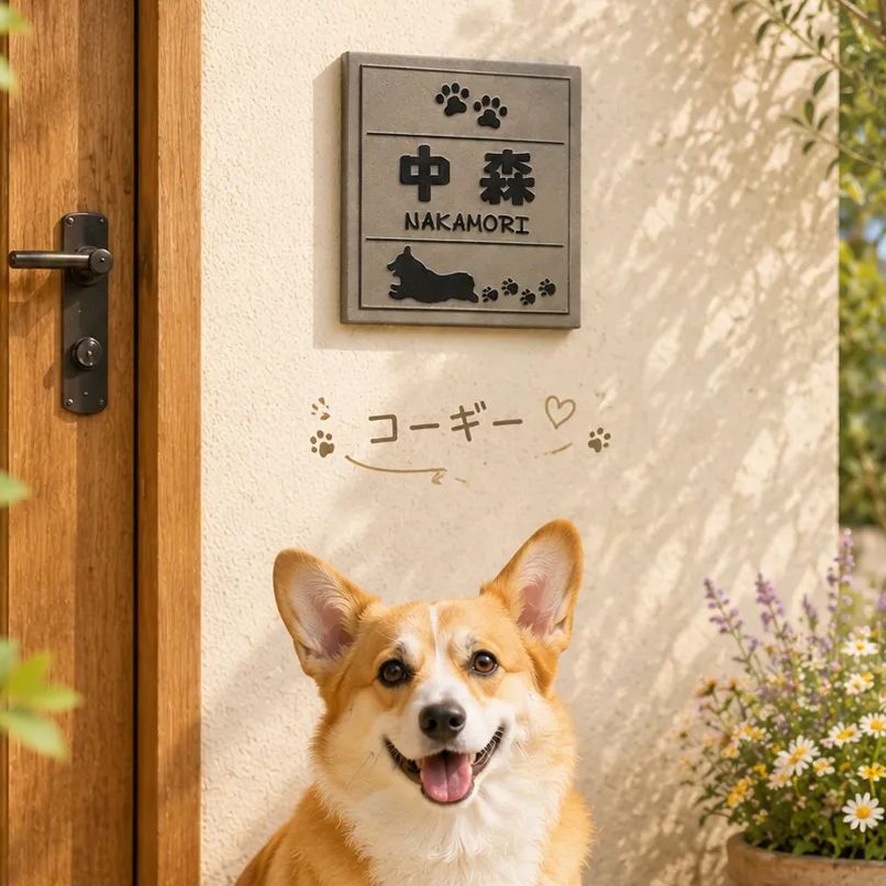 表札｜dog｜犬｜150｜オーダーメイド｜ネームプレート｜新築祝い｜ギフト｜