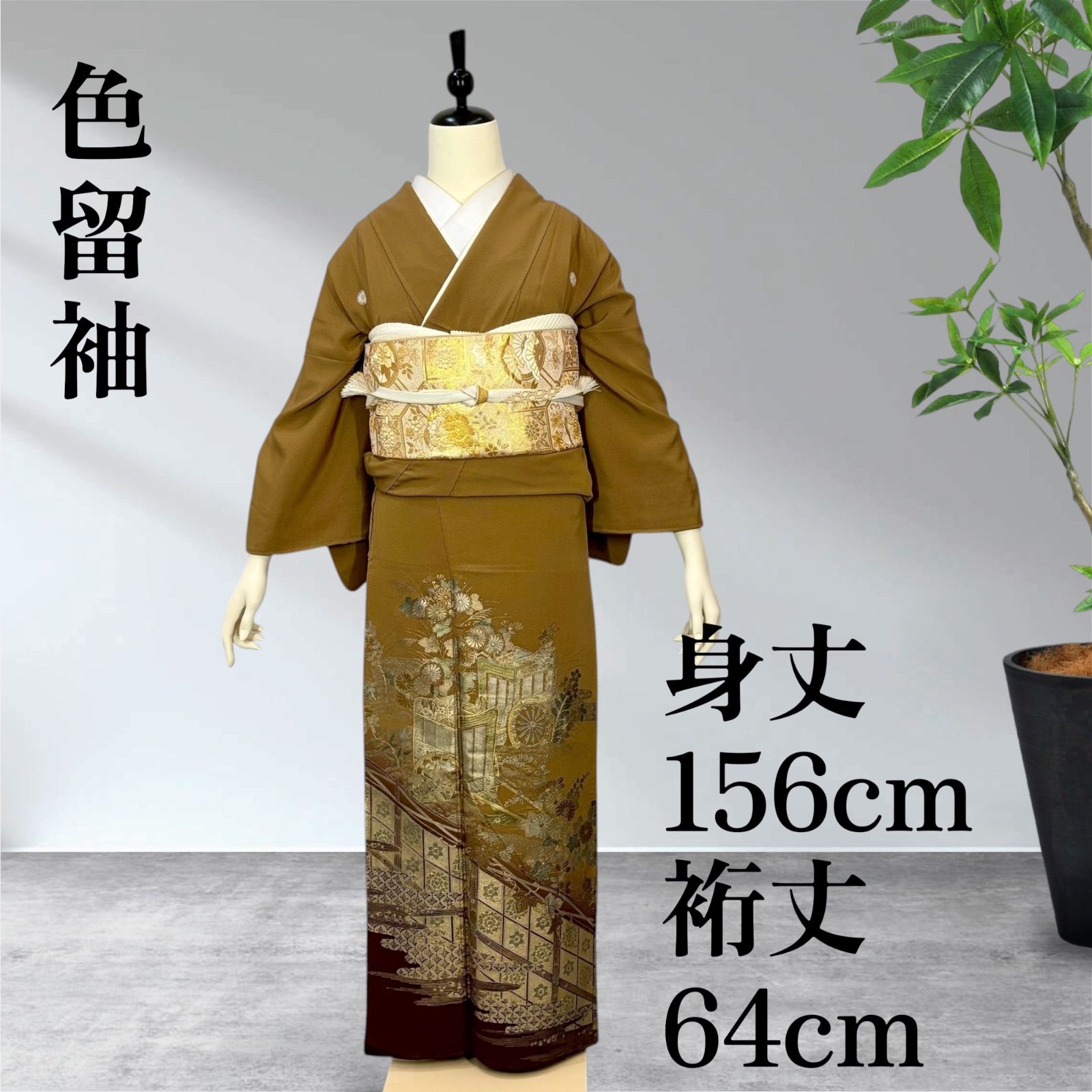 色留袖　留袖　着物　正絹