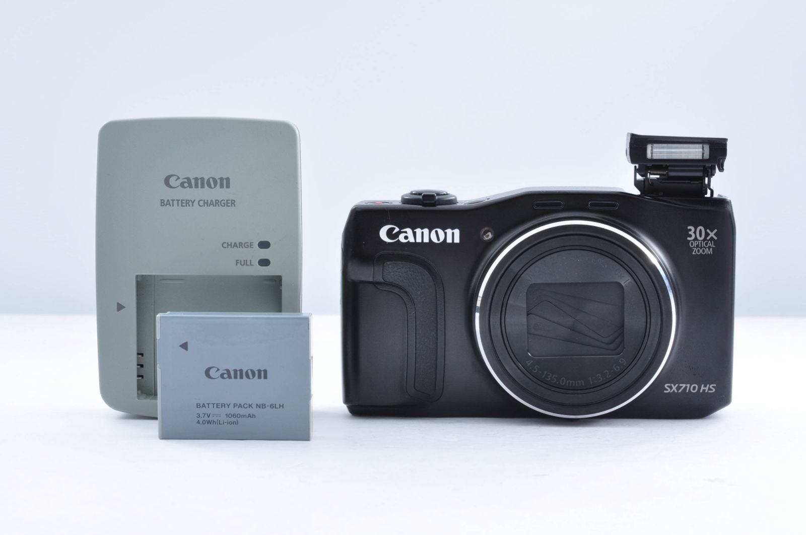 美品 キャノン Canon PowerShot SX710 HS ブラック コンパクトデジタルカメラ バッテリー 充電器 動作確認済み K0131
