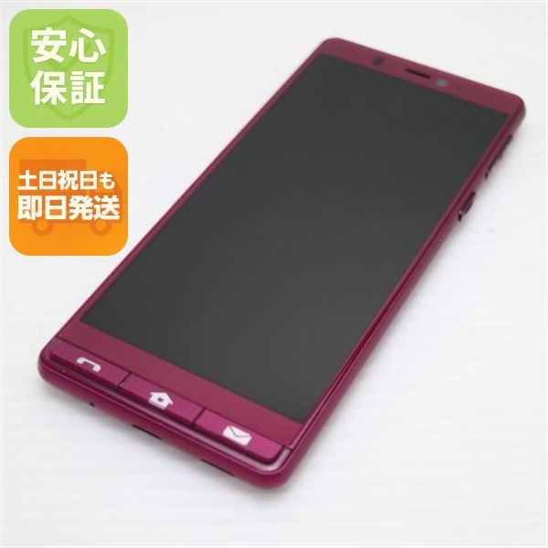 新品同様 シンプルスマホ5 ワインレッド スマホ 白ロム 土日祝発送OK 07000