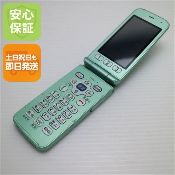 良品中古 F-02J らくらくホン ミントグリーン 即日発送 ガラケー DoCoMo 富士通 本体 白ロム 土日祝発送OK 07000