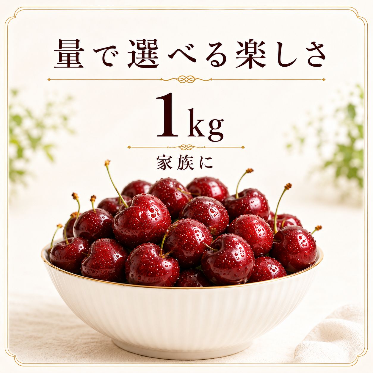 8.5ROW超大粒 ‼️1kg❣️アメリカンチェリー❣️ 常温便 チェリー さくらんぼ フルーツ家庭用 果物