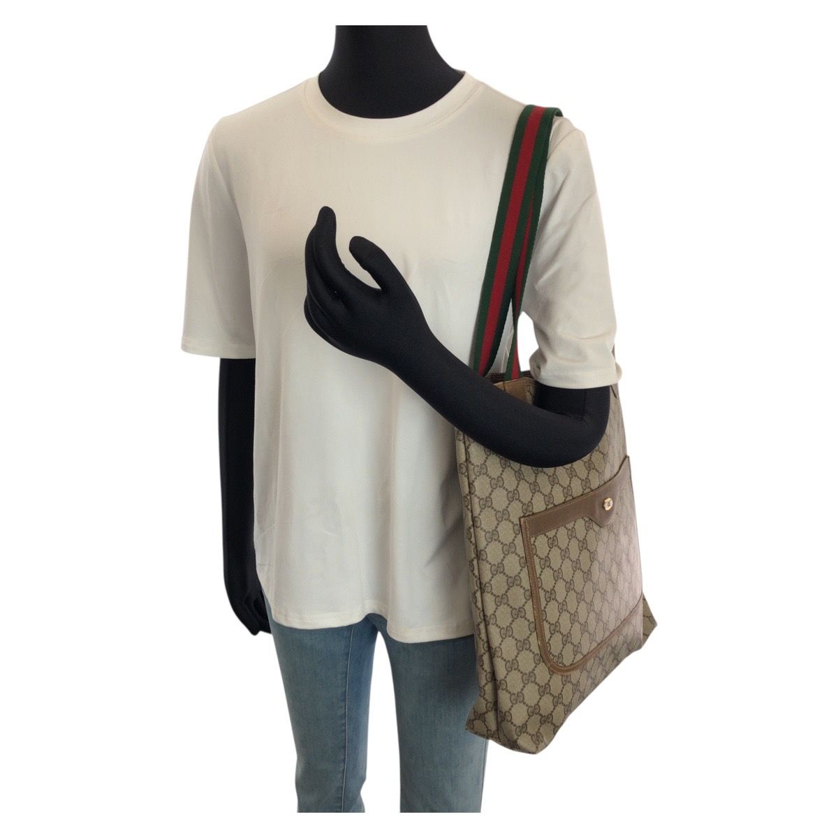 GUCCI グッチ オールドグッチ シェリーライン ベージュ ブラウン GG