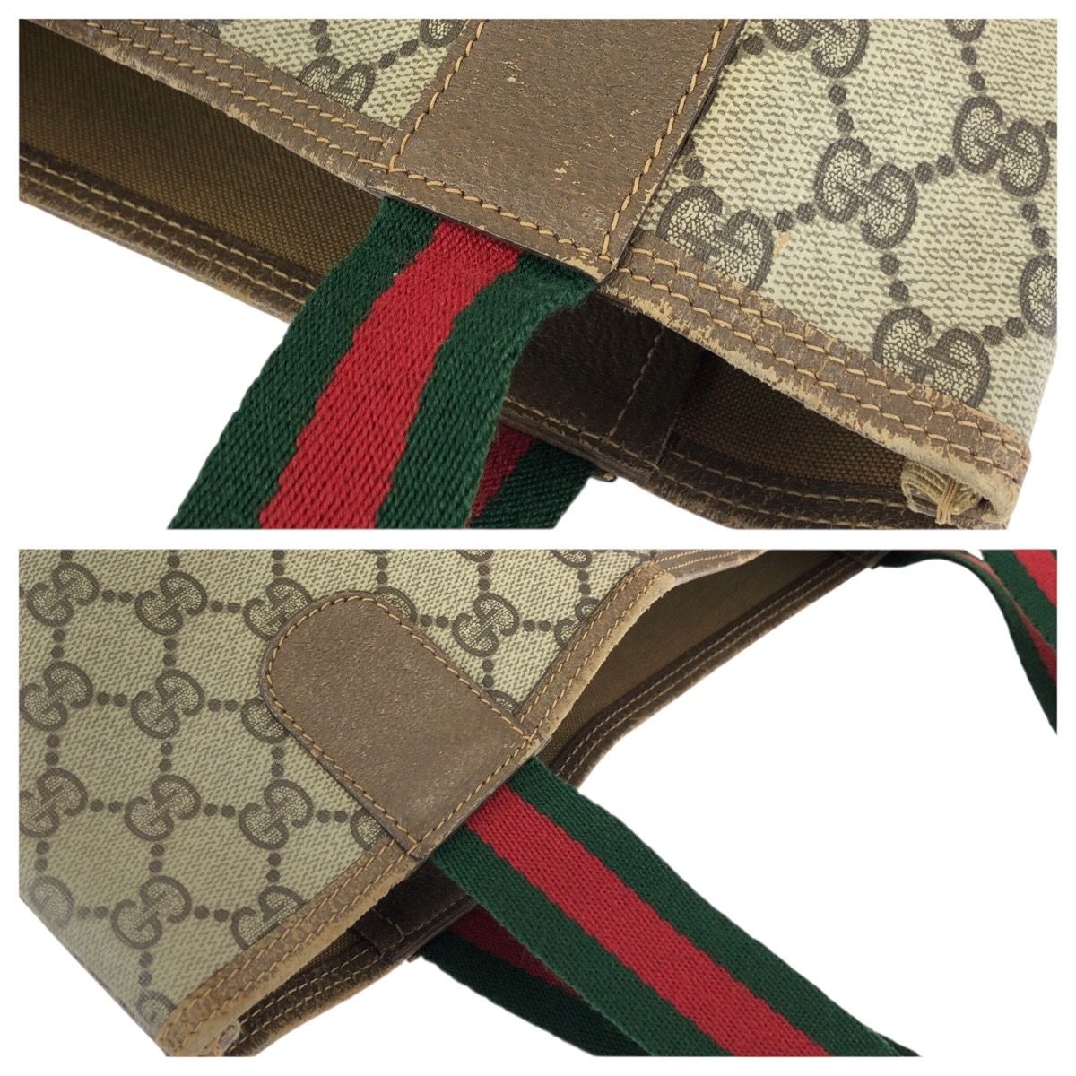 GUCCI グッチ オールドグッチ シェリーライン ベージュ ブラウン GG
