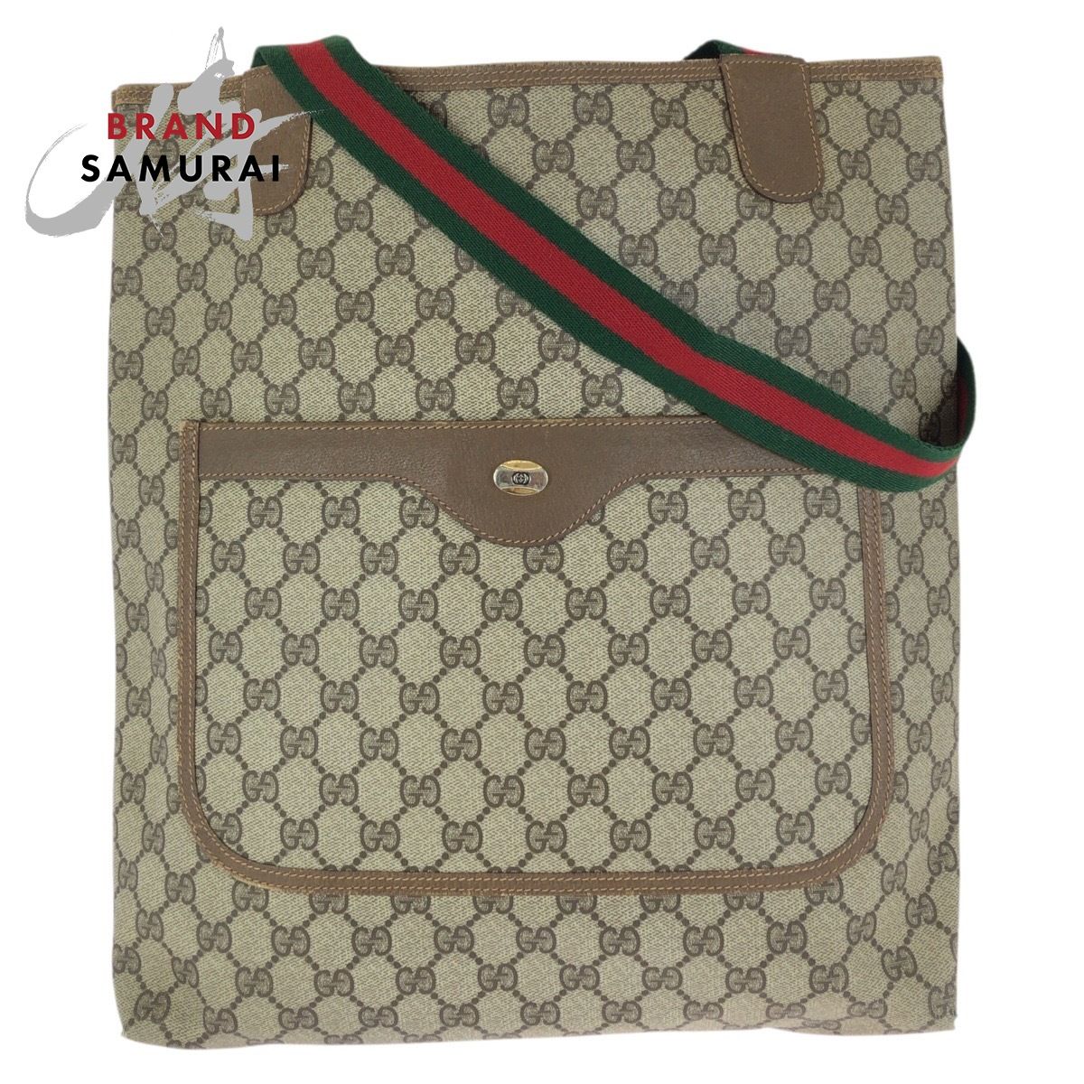 GUCCI グッチ オールドグッチ シェリーライン ベージュ ブラウン GGスプリームキャンバス トートバッグ ショルダーバッグ 602833【中古】