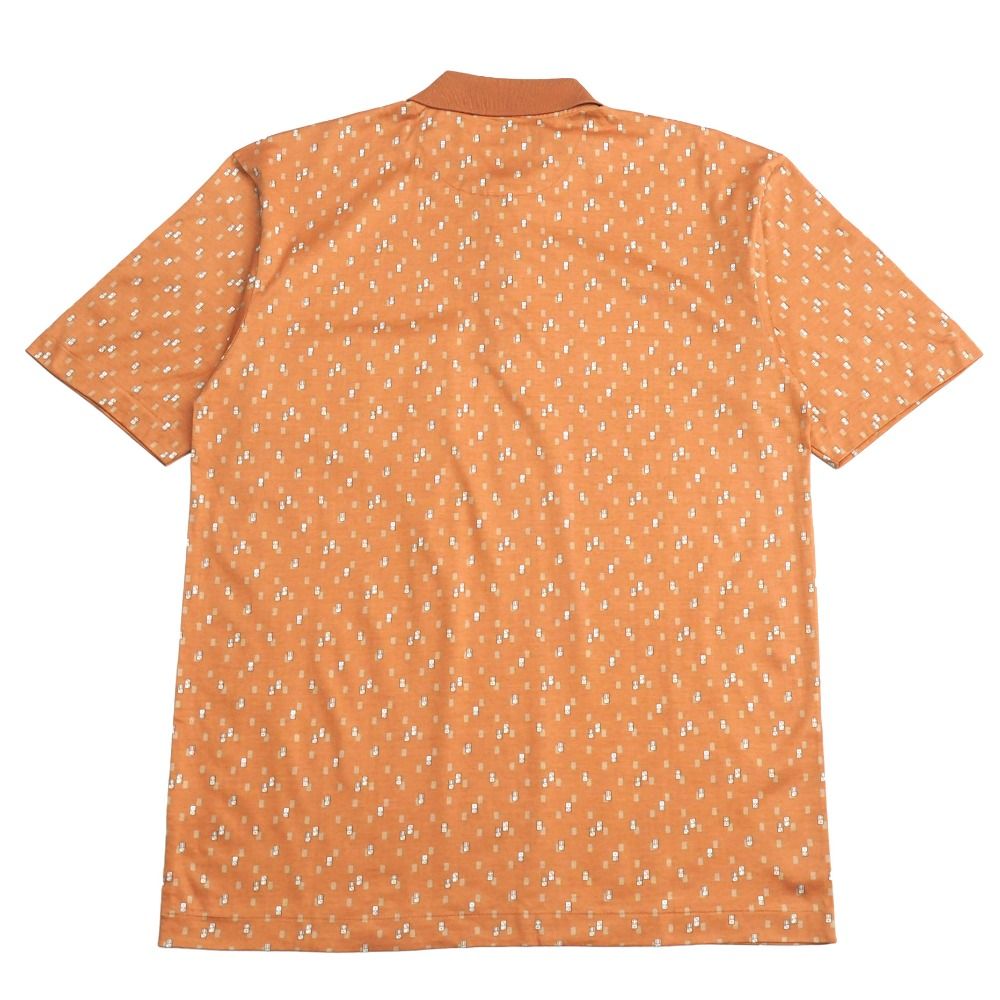 □美品□Dunhill ダンヒル ポロシャツ サイズL ダイス 総柄 半袖