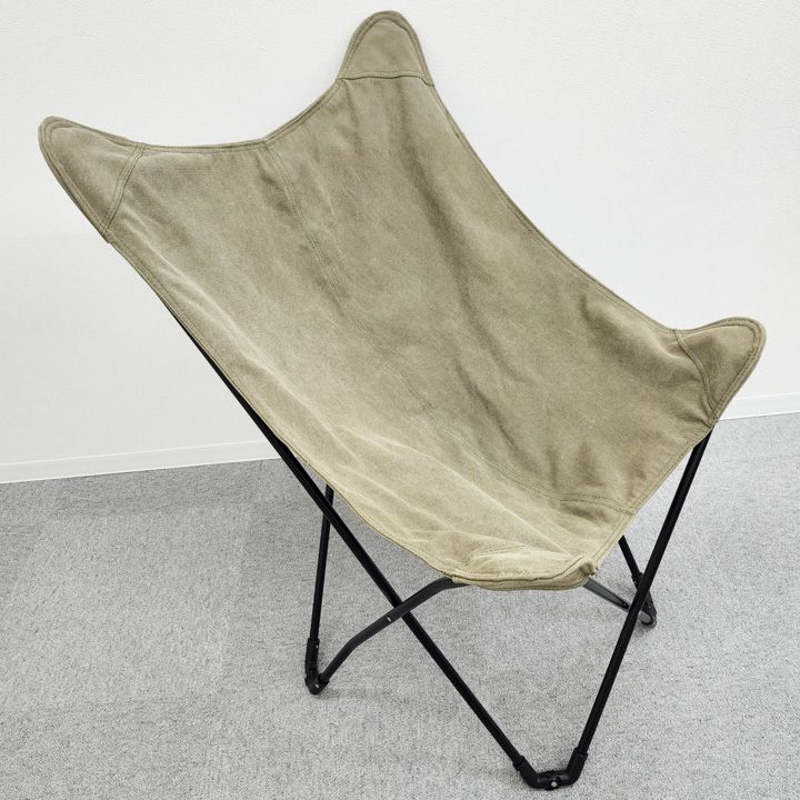【展示品】定価1.37万 東谷 折りたたみ チェア カーキ ラウンジチェア 折り畳み フォールディング アウトドア バルコニー ベランダ 【送料無料】