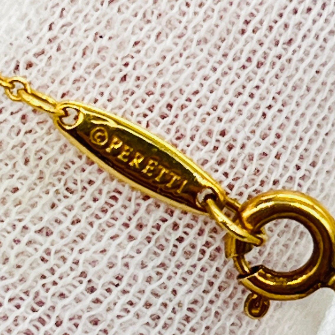 ティファニー バイザヤード 1P ダイヤ ネックレス K18YG ゴールド 美品
