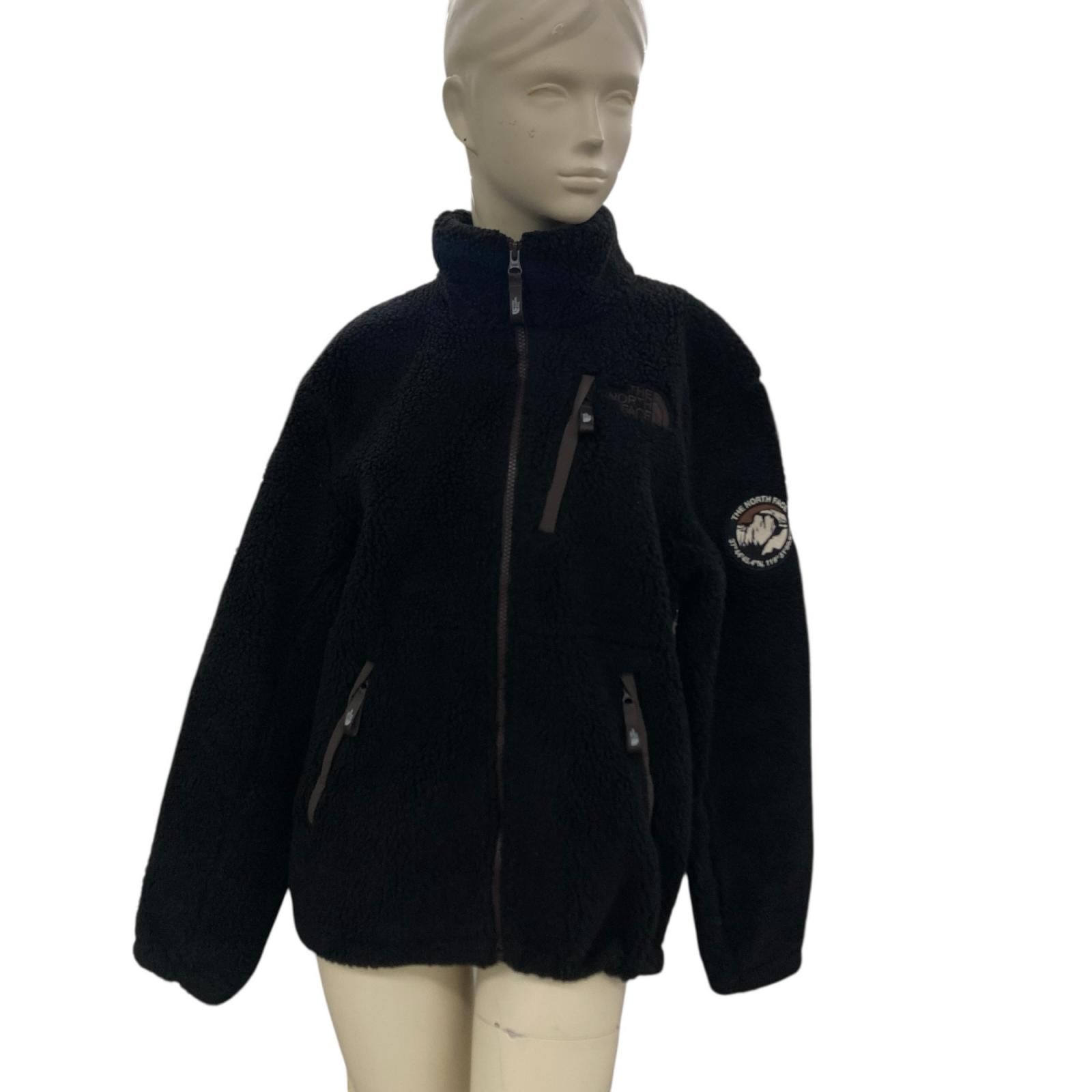 186005 現状品 THE NORTH FACE ザ・ノースフェイス ボアブルゾン S ブラック/ブラウン レディース