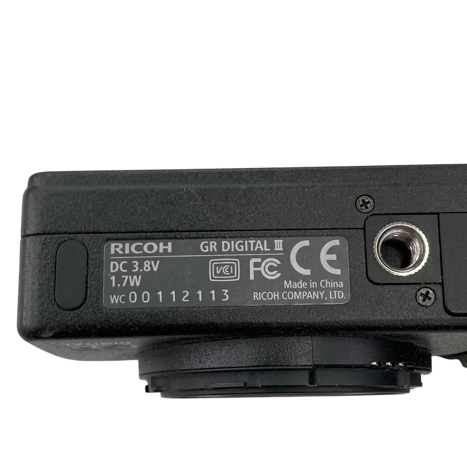 118010 動作未確認 RICOH リコー 現状品 GR DIGITAL Ⅲ デジタルカメラ ブラック