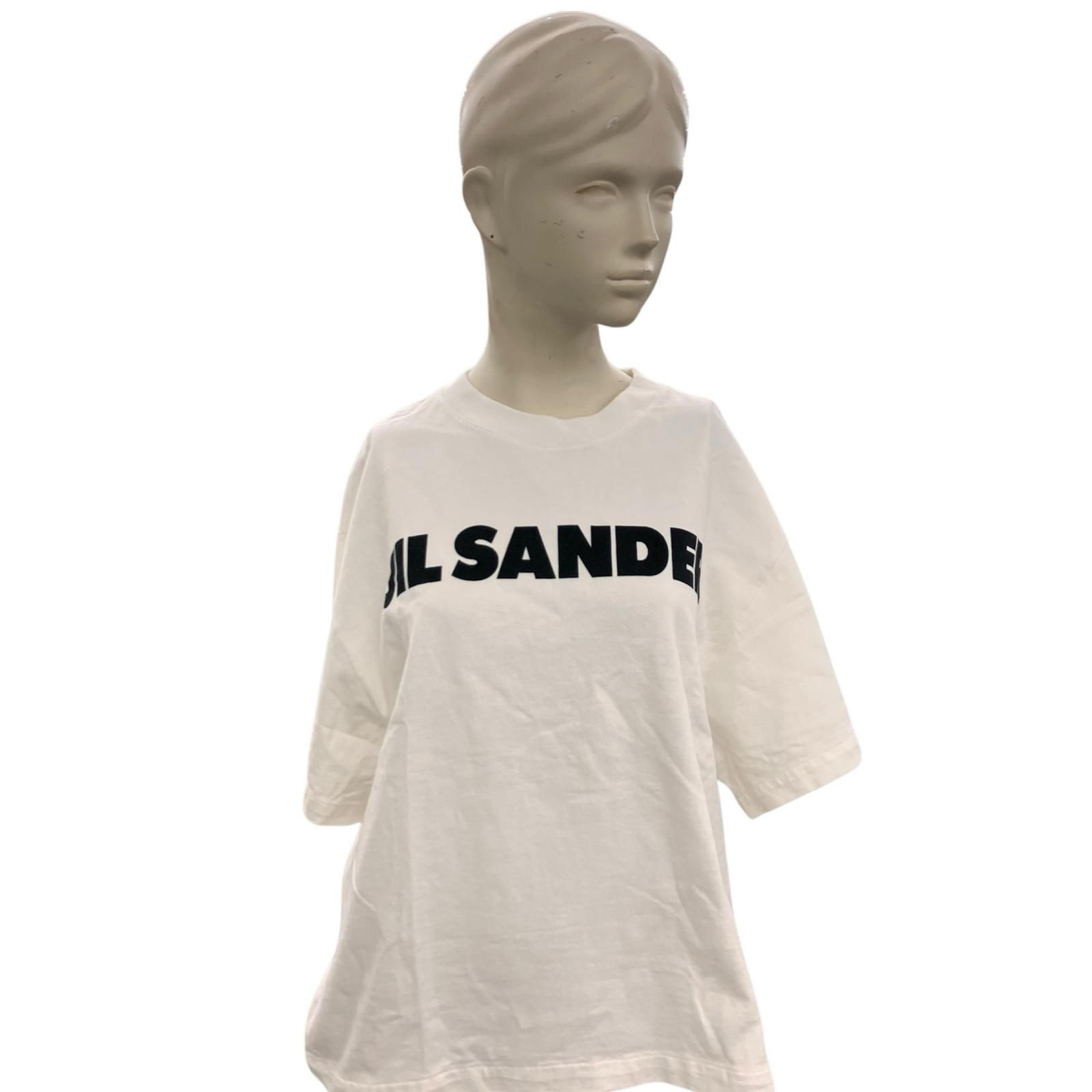 186005 現状品 JIL SANDER ジルサンダー ロゴTシャツ JSCU707050 S ホワイト レディース