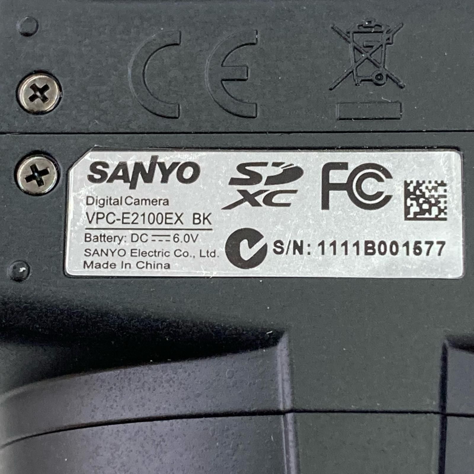 118010 通電確認のみ 現状品 SANYO サンヨー デジタルカメラ レンズ4.5～94.5mm VPC-E2100 ブラック