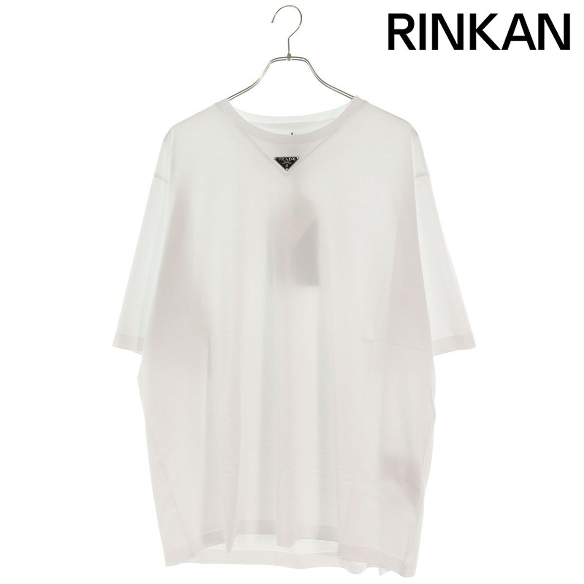 プラダ 26SS UJN861 トライアングルプレートTシャツ メンズ XL