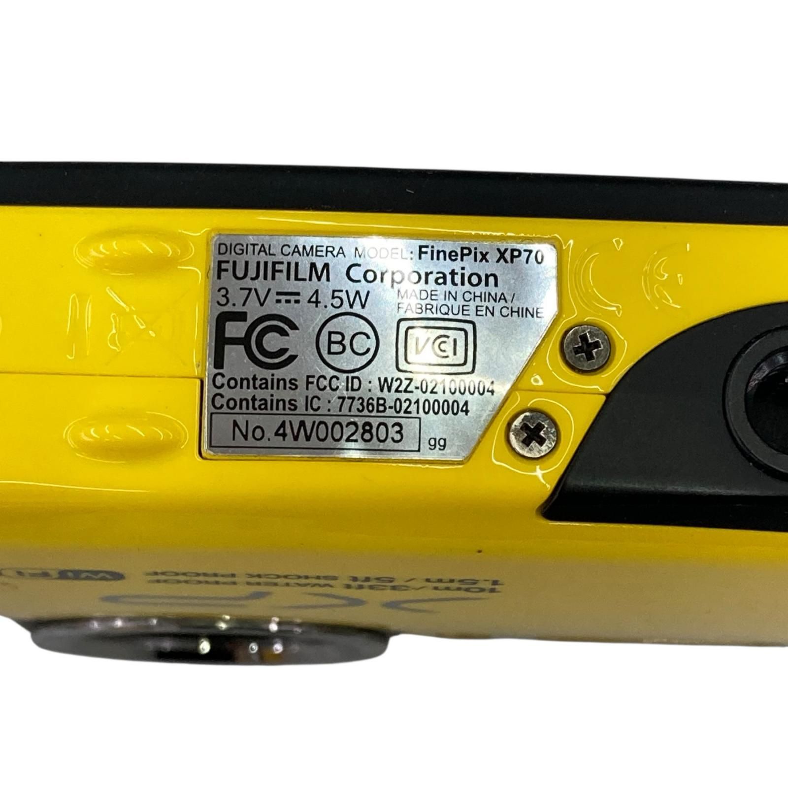 118011 通電確認のみ FUJIFILM フジフィルム 現状品 FinePix 防水 デジタルカメラ XP70 イエロー/ブラック 118011 通電確認のみ FUJIFILM フジフィルム 現状品 FinePix 防水 デジタルカメラ XP70 イエロー/ブラック