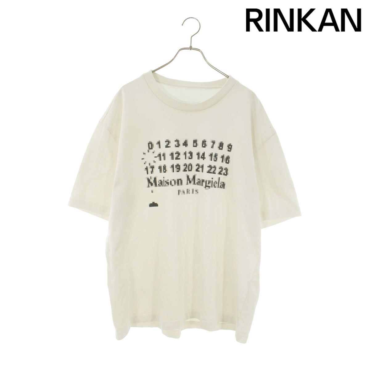 メゾンマルジェラ S30GC0673 インベーダーカレンダーロゴTシャツ メンズ 46