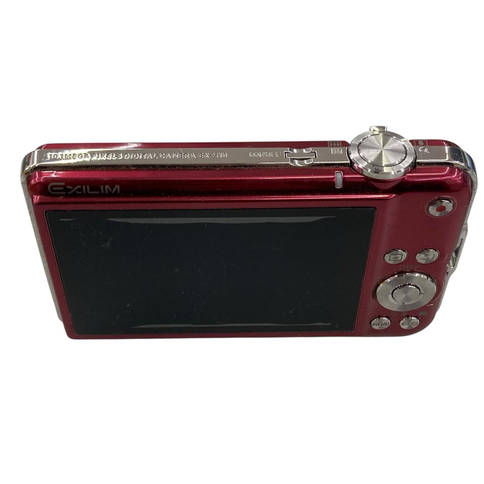 118011 通電確認のみ CASIO カシオ 現状品 EXILIM デジタルカメラ EX-S10 レッド系