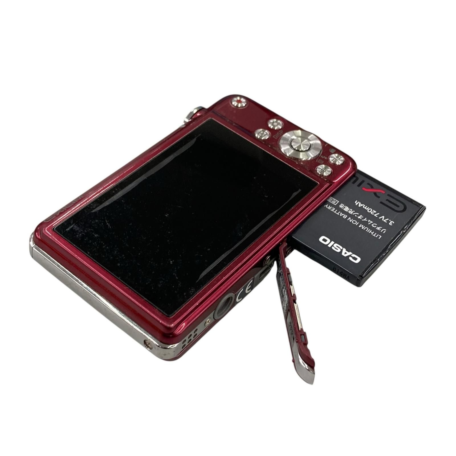 118011 通電確認のみ CASIO カシオ 現状品 EXILIM デジタルカメラ EX-S10 レッド系