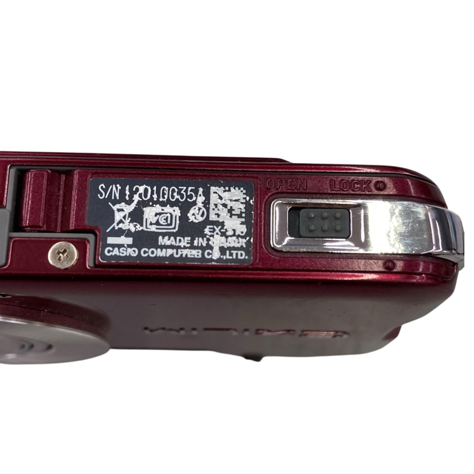 118011 通電確認のみ CASIO カシオ 現状品 EXILIM デジタルカメラ EX-S10 レッド系