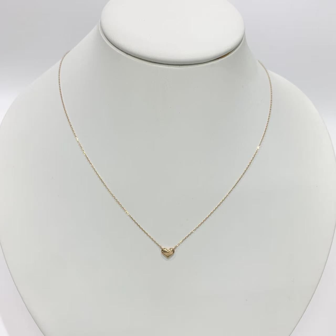 【中古】 チェーン　ネックレス ハートモチーフ　 K10 イエローゴールド