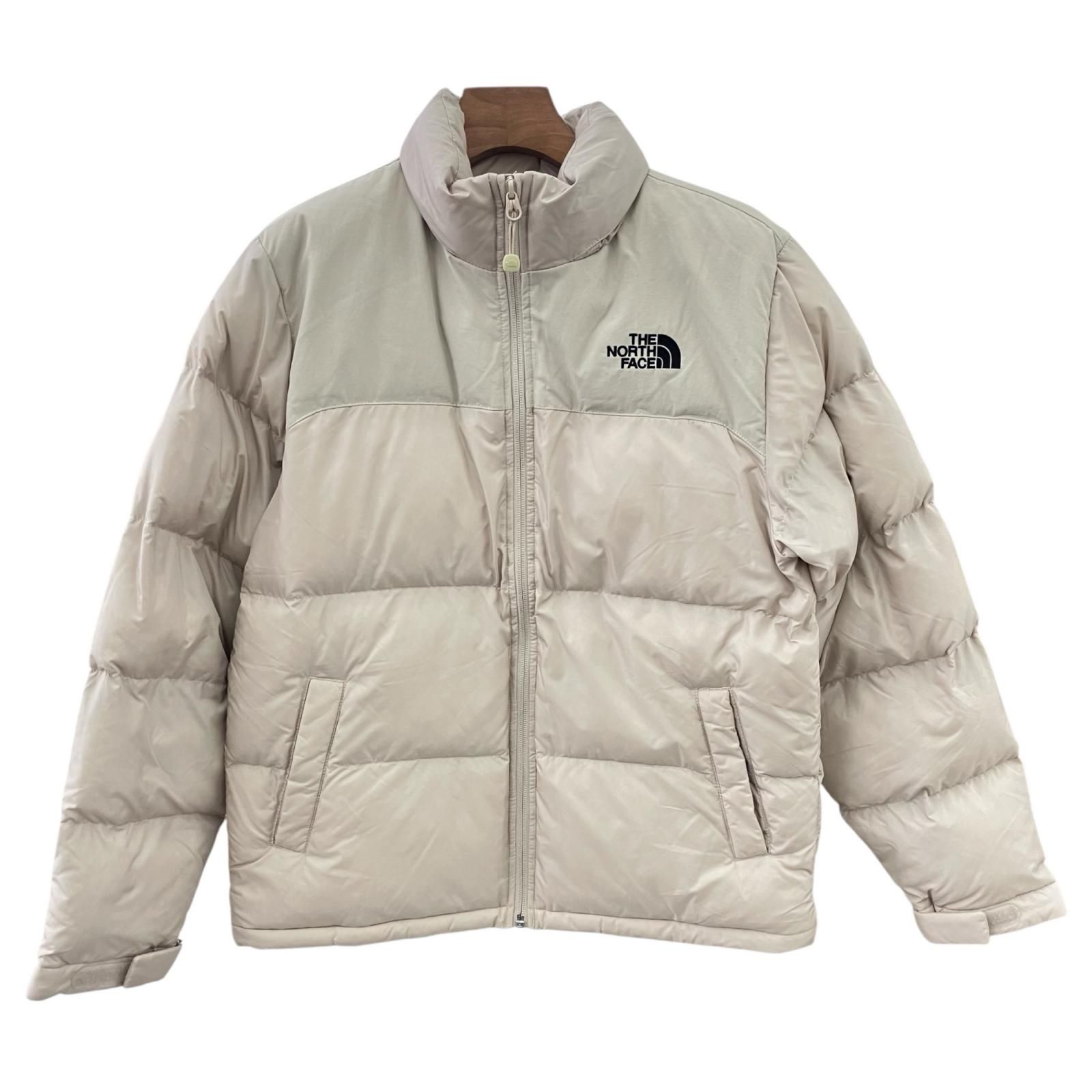 186005 現状品 THE NORTH FACE ザノースフェイス ダウンジャケット 160cm ベージュ キッズ