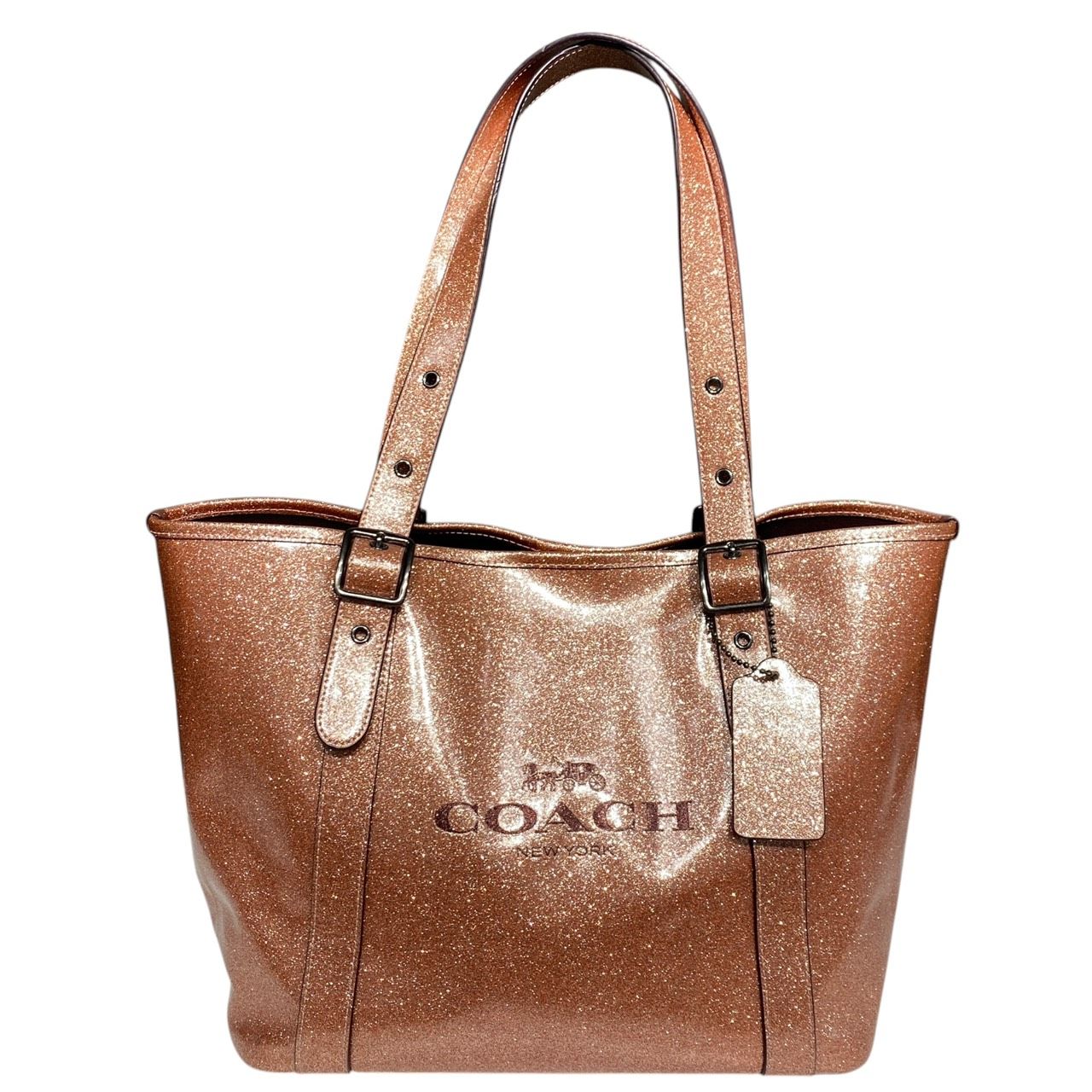 ☆コーチ バック グリッター トートバック ラメ ピンク COACH