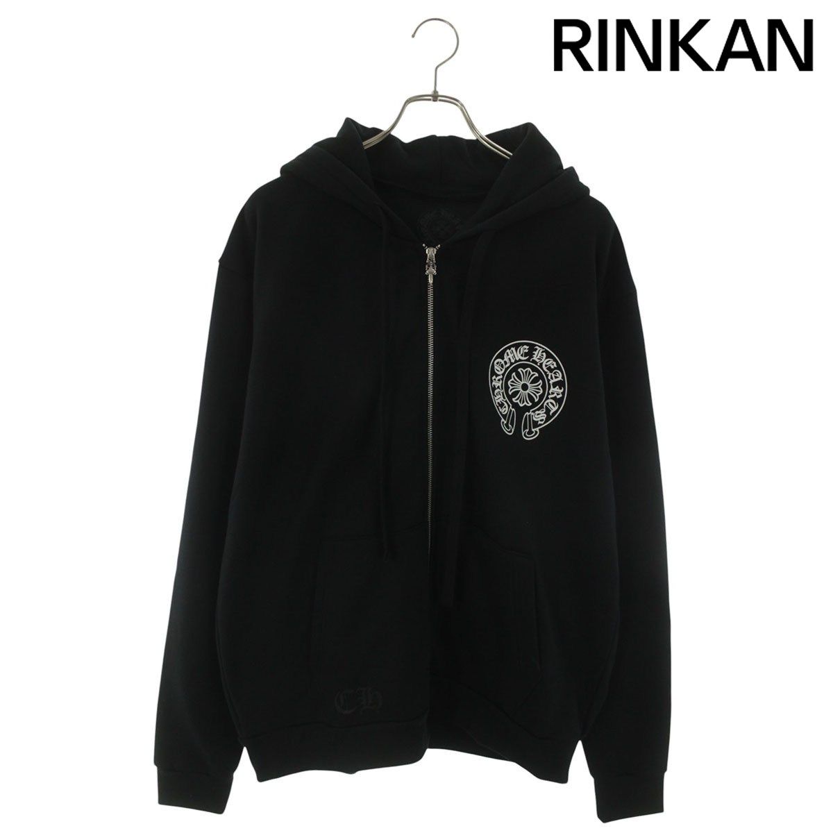 クロムハーツ SWTSHRT HD ZIP LTD 東京限定バックホースシュープリントジップパーカー メンズ M
