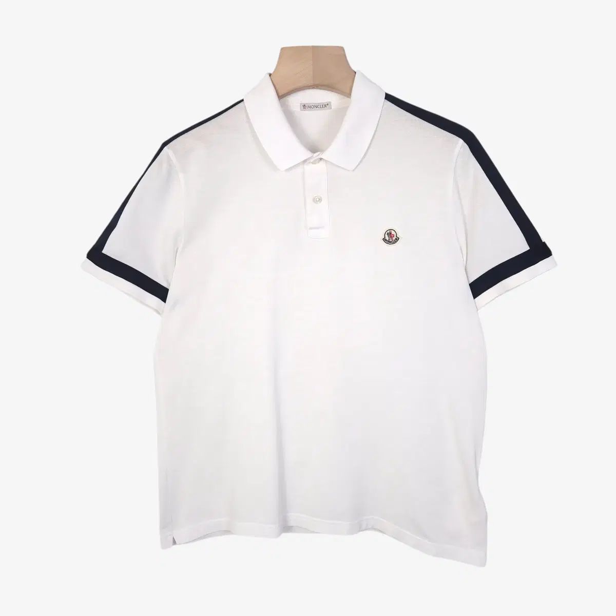 100 MONCLER(モンクレール) 白 ピケTシャツ