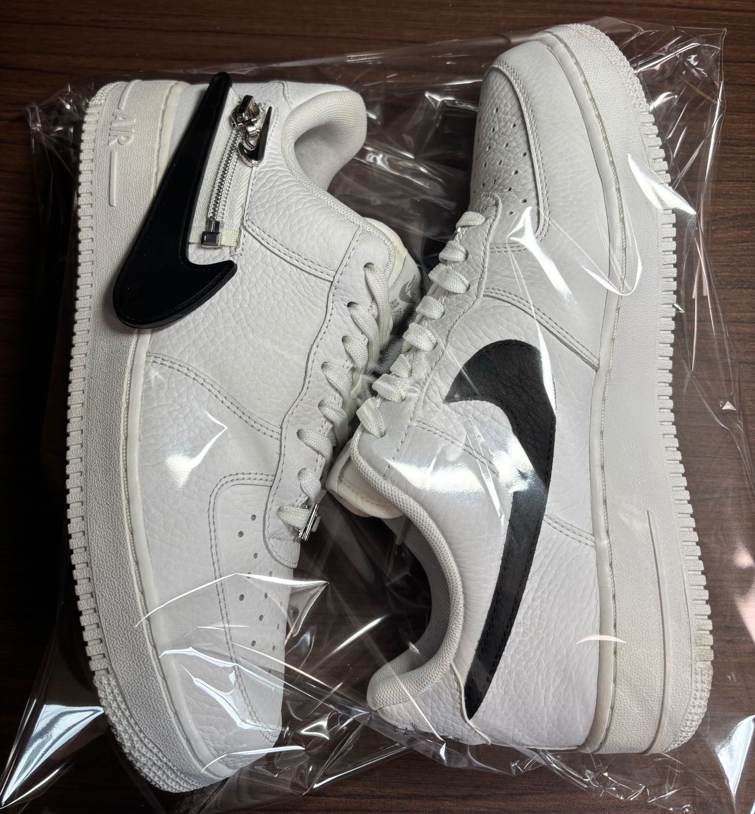 ナイキ エアフォース1 ロー ホワイトジッパー 中古品 size27.5 