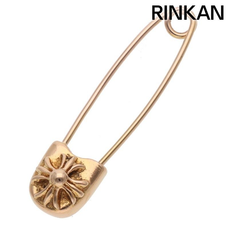 クロムハーツ 22K SAFETY PIN S/22Kスモールセーフティピン ゴールドネックレストップ メンズ