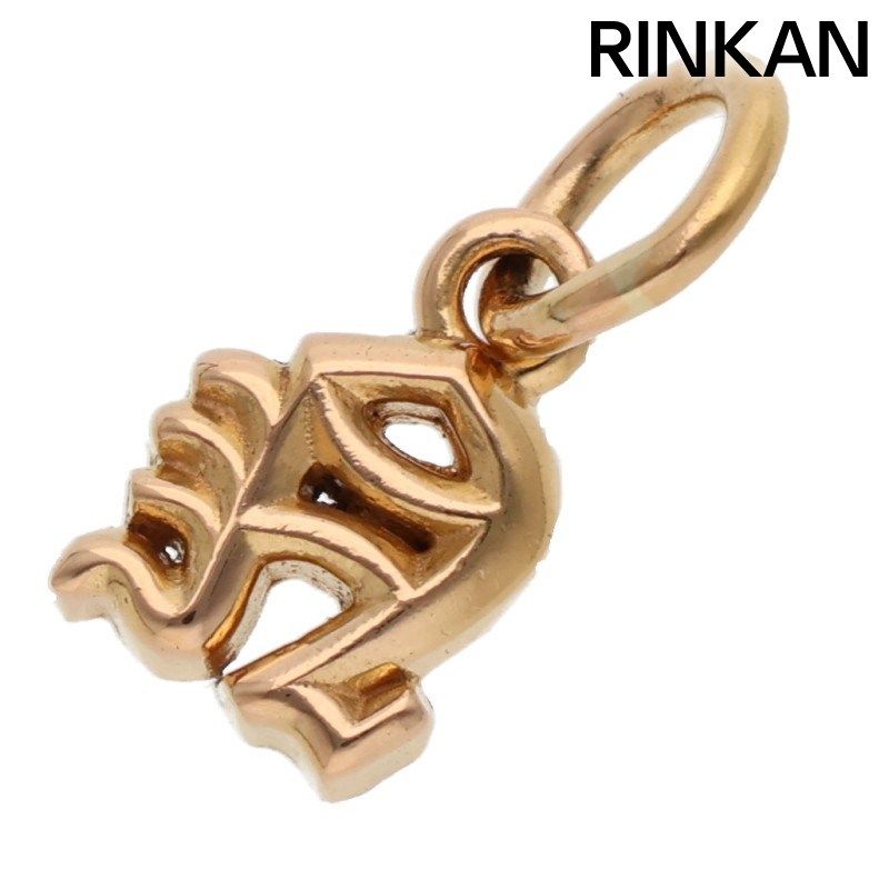 クロムハーツ 22K STACK ALPHABET/アルファベットスタックチャーム Nイニシャルゴールドネックレストップ メンズ