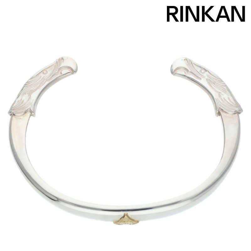 ワシミタロウ M eagle face bangle K18 eagle metal シルバー/ゴールドブレスレット メンズ
