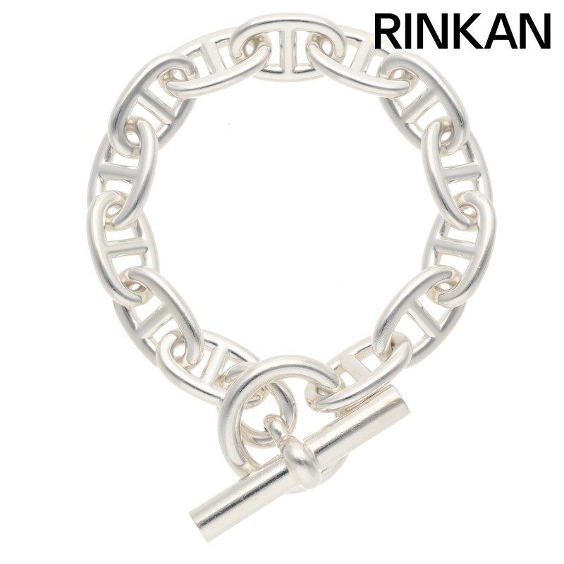 エルメス Chaine d'Ancre TGM シェーヌダンクルTGMシルバーブレスレット メンズ 13LINK