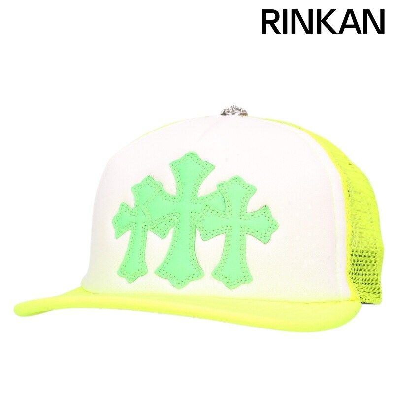 クロムハーツ TRUCKER CAP 3セメタリーレザーパッチクロスボール付メッシュ帽子 メンズ ONE SIZE