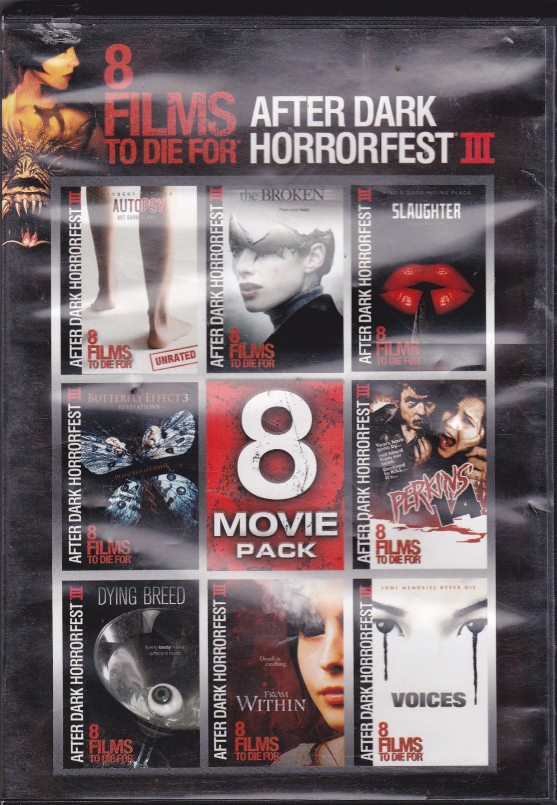 8 FILMS to DIE For AFTER DARK Horrorfest III (includes Autopsy (2009) The Broken (2008) Slaughter (2009) Perkins'14