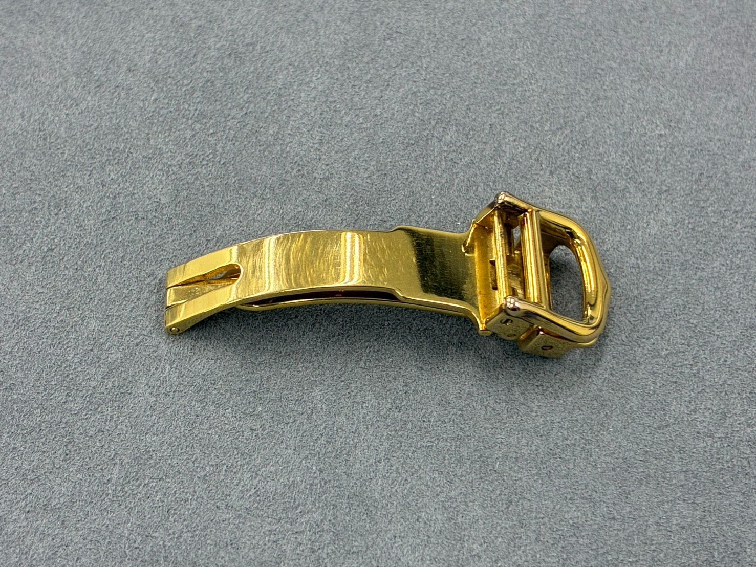 【中古】カルティエ 純正Dバックル ゴールド 12mm幅 尾錠 ステンレス SS