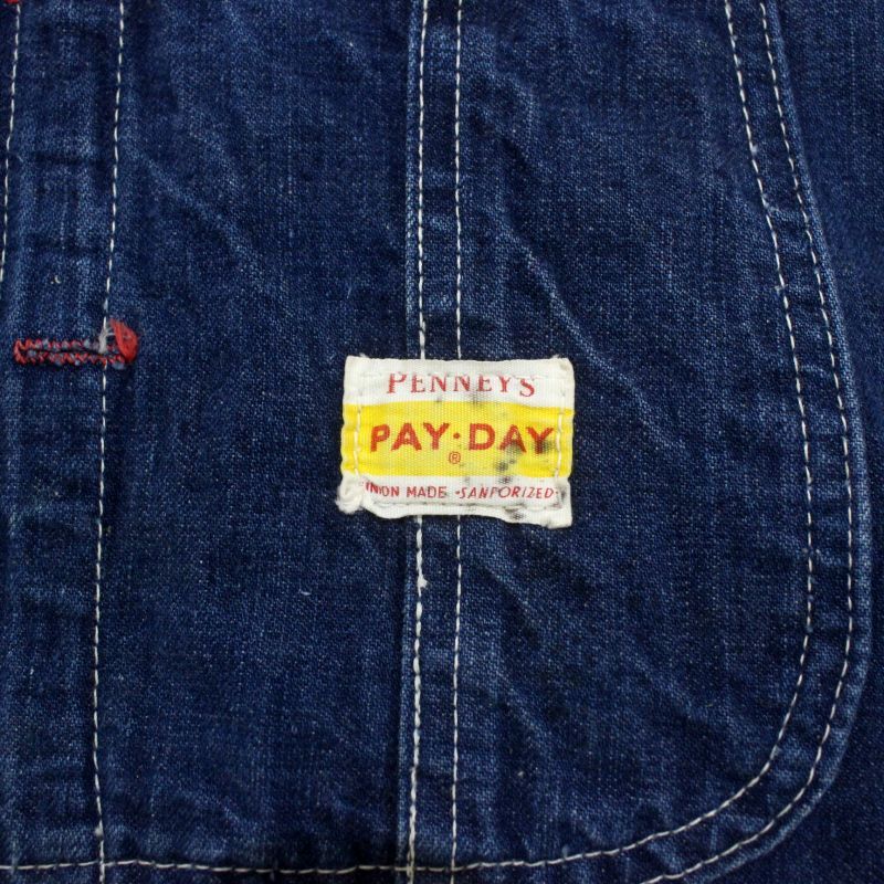 60s vintage PAYDAY デニム オーバーオール メンズ XL~サイズ相当
