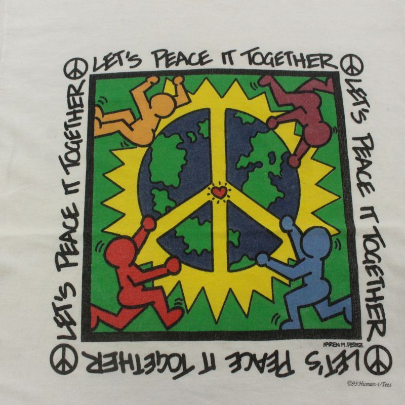 90s USA製 vintage Fruit of the Loom アートプリント 半袖Tシャツ メンズ 表記Mサイズ 90s USA製 vintage Fruit of the Loom アートプリント 半袖Tシャツ メンズ 表記Mサイズ